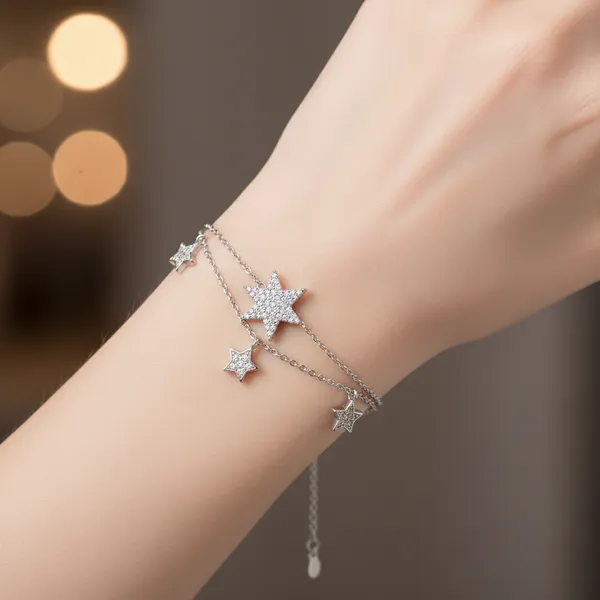 Sparkling_Star_Zircon_Adjustable_Bracelet_For_Women_925_Sterling_Silver